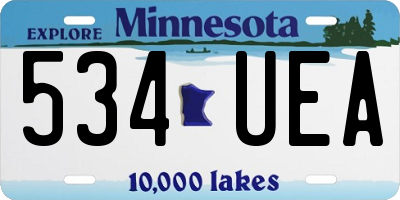 MN license plate 534UEA