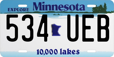 MN license plate 534UEB