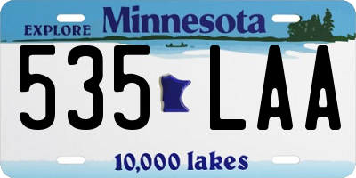 MN license plate 535LAA