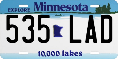 MN license plate 535LAD