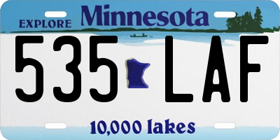 MN license plate 535LAF