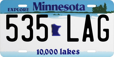 MN license plate 535LAG