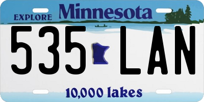 MN license plate 535LAN