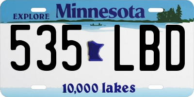 MN license plate 535LBD