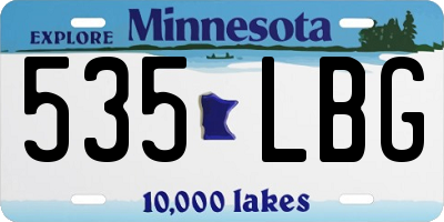 MN license plate 535LBG