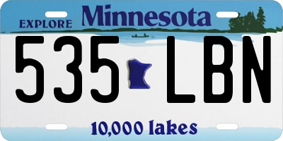 MN license plate 535LBN