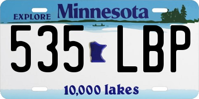 MN license plate 535LBP
