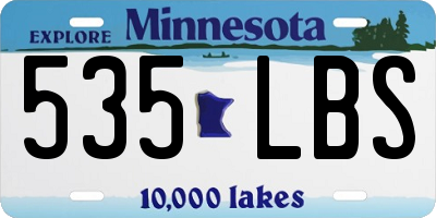 MN license plate 535LBS