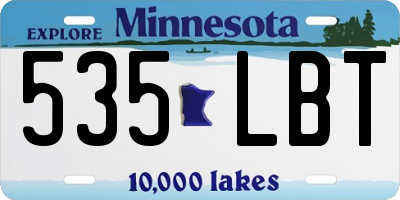 MN license plate 535LBT