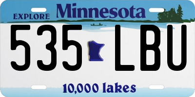 MN license plate 535LBU