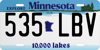 MN license plate 535LBV