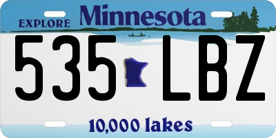 MN license plate 535LBZ