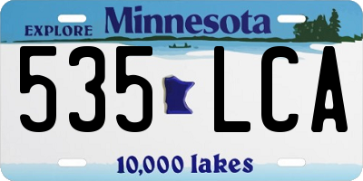 MN license plate 535LCA