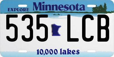 MN license plate 535LCB