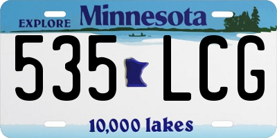 MN license plate 535LCG