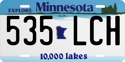MN license plate 535LCH