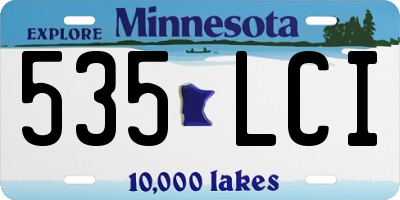 MN license plate 535LCI