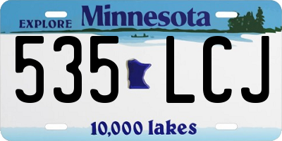 MN license plate 535LCJ