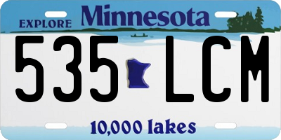 MN license plate 535LCM