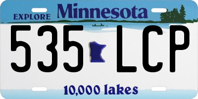 MN license plate 535LCP