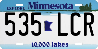 MN license plate 535LCR