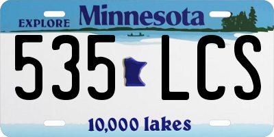 MN license plate 535LCS