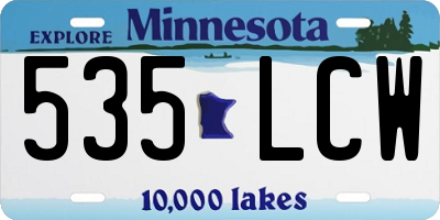 MN license plate 535LCW