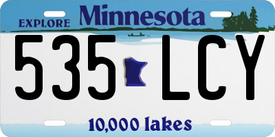 MN license plate 535LCY