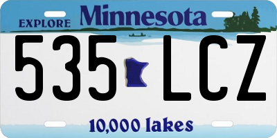 MN license plate 535LCZ