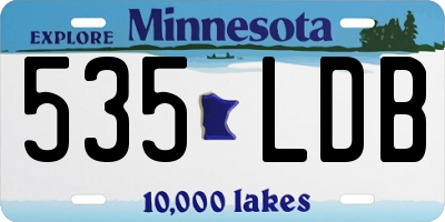 MN license plate 535LDB