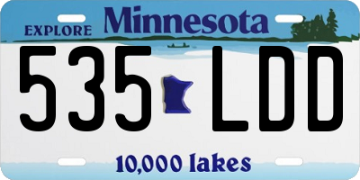 MN license plate 535LDD