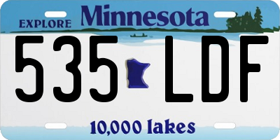 MN license plate 535LDF
