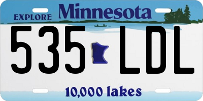 MN license plate 535LDL