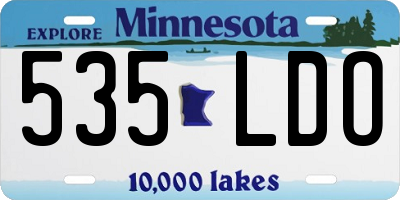 MN license plate 535LDO