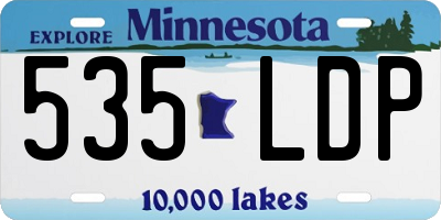 MN license plate 535LDP