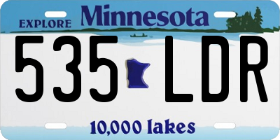 MN license plate 535LDR