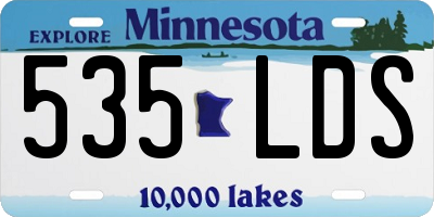 MN license plate 535LDS