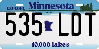 MN license plate 535LDT