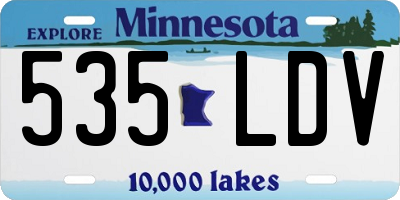 MN license plate 535LDV