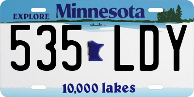 MN license plate 535LDY