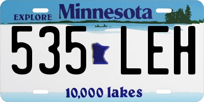MN license plate 535LEH