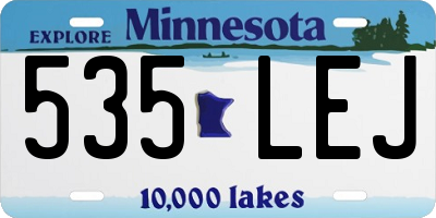 MN license plate 535LEJ