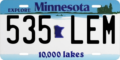 MN license plate 535LEM