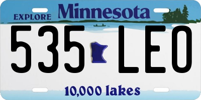 MN license plate 535LEO