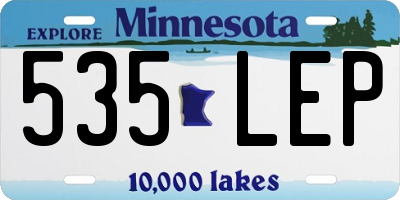 MN license plate 535LEP