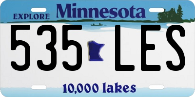 MN license plate 535LES