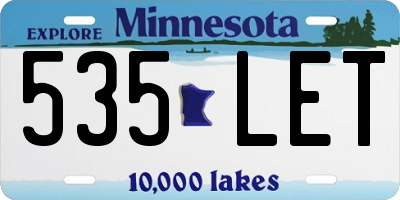 MN license plate 535LET