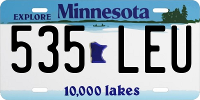 MN license plate 535LEU