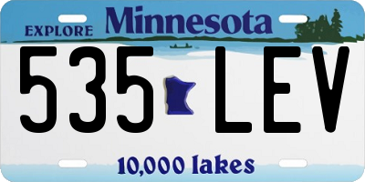 MN license plate 535LEV