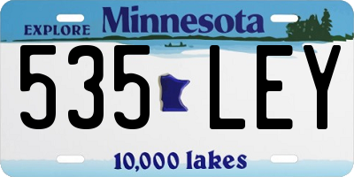 MN license plate 535LEY